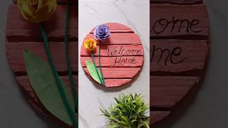 Diwali special welcome board craft diy welcome board using cardboard shorts ytshorts diy [upl. by Imekawulo]