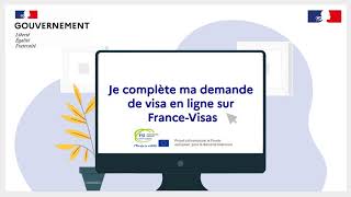 FranceVisas  Compléter votre demande de visa en ligne [upl. by Irbmac155]