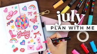 PLAN WITH ME  July 2024 Bullet Journal Setup [upl. by Arutnev]