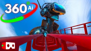 🔴 AI Roller Coaster  VR 360° Video [upl. by Ahsekyw120]