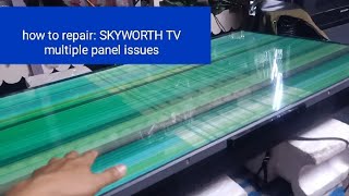 How to repair Skyworth tv barlines flickering double image garbage image MODEL 50SUD6600 [upl. by Ardelis]