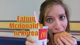 Eating McDonalds in Korea 맥도날드에 Fast Food in Pyeongtaek South Korea [upl. by Bough]