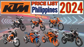 KTM Price List in Philippines 2024 [upl. by Nodnol]