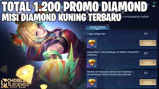 BOCORAN MISI PROMO DIAMOND TERBARU  BISA DAPAT RIBUAN DIAMOND KUNING MOBILE LEGENDS [upl. by Dnomra]