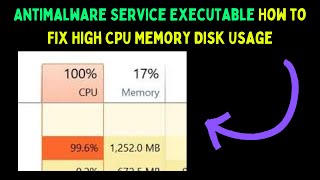 How to Fix Antimalware Service Executable High CPU Usage MsMpEngExe on Windows 11 [upl. by Skvorak324]