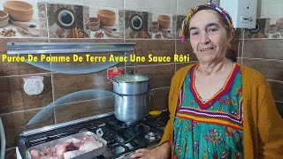 kabylie  Purée De Pomme De Terre Avec Une Sauce Rôti Recette Facile à Faire Préparer Par Ma Mère [upl. by Anitsrhc]