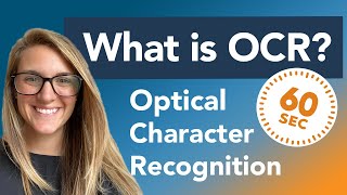 What is OCR  Optical Character Recognition Explained in 60 Seconds [upl. by Nylarat]