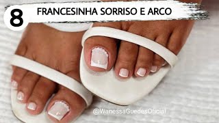 FRANCESINHA SORRISO E ARCO DE PEDRARIA  08°AULA CURSO DE APERFEIÇOAMENTO EM PEDICURE [upl. by Ikkela860]