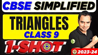 TRIANGLES  Class 9 Chapter 7  One Shot  Explanation 202324  CBSE SIMPLIFIED [upl. by Arraic]