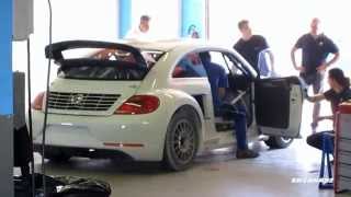 Volkswagen Beetle Rallycross practice with Tanner Foust and Scott Speed  Sound amp Accelerations [upl. by Florida]