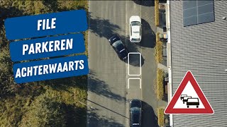 Rijschool Start Driving  Achteruit file parkeren [upl. by Siclari421]