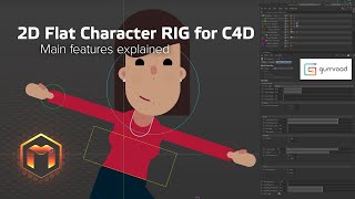 2D Flat Character RIG for C4D  Features explained [upl. by Burhans]