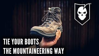 Tie Your Boots the Mountaineering Way [upl. by Ainorev]