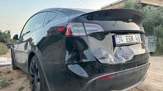 Park halinde ki aracıma çarptılar  Tesla Kazası 💥 Bekçi Modu işe yaradı mı [upl. by Eduardo166]