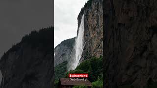 📍 Switzerland  Staubbachfall waterfall in Lauterbrunnen ❯ Wycieczki z OndaTravelpl [upl. by Gilbye]