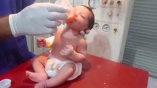 New born baby take feed after inhale meconium aspirate baby have a infection but baby take feed💞 [upl. by Bunns297]