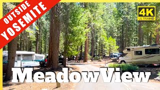 Meadowview Campground Pinecrest Full Drive Though all Loops 4K HDR Outside of Yosemite National Park [upl. by Atineb904]