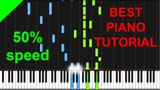 The Wanted  Walks Like Rihanna 50 speed piano tutorial [upl. by Allistir572]