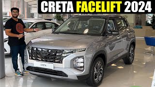 Seltos Killer🔥  Creta Facelift 2024  Walkaround Review with All Details  Creta 2023 [upl. by Darcy]