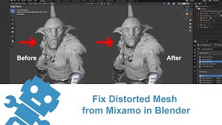 Fix Distorted Mesh from Mixamo in Blender [upl. by Nada926]