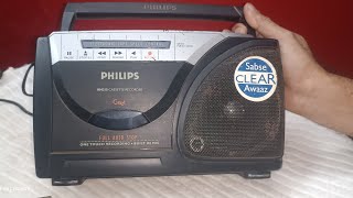 Cassette tape recorder Philips Tape Recorder model no RM 210 Cassettes Recorder Vintage set 1980 s [upl. by Natty]