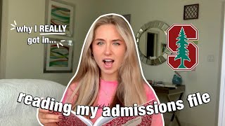 READING MY STANFORD ADMISSIONS FILE why I was ACTUALLY accepted [upl. by Charron]