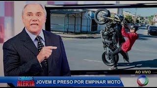 Hugo milgrau foi preso empinando moto [upl. by Ancalin]