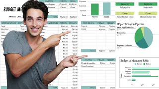 Présentation de mon tableau de budget mensuel excel vs google sheets [upl. by Ecniuq]