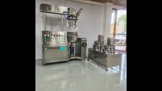 How to make cream lotion ointment and paste vacuum emulsifying homogenizer mixer machine [upl. by Jorin]