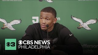 WR DeVonta Smith press conference after Philadelphia Eagles win over Jaguars [upl. by Sayres]