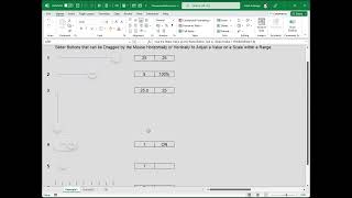 Horizontal amp Vertical Awesome Sliders for Excel that can be used with Charts [upl. by Anihsat308]