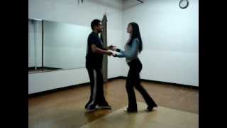 Salsa Basic Step  Salsa On2 by Sheena amp Cesar [upl. by Ahsael]