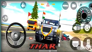 Thar wala game 2024 video black 😈Thar driving gameindian car simulator 3DAndroid gameplay [upl. by Enilaf]