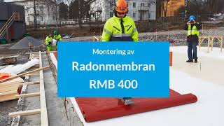 Montering av radonmembran RMB 400  BMI Icopal [upl. by Fokos]