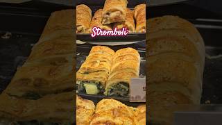 Stromboli Pizza Spinach HamampCheese Pepperoni Pizza shortsfeed stromboli foodshorts sbarro [upl. by Anaujal]