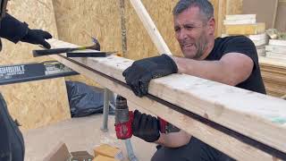 How to make a flitch beam for a garden room with a large span roof [upl. by Yentroc]