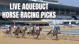 Live Aqueduct Horse Racing Picks [upl. by Torin806]