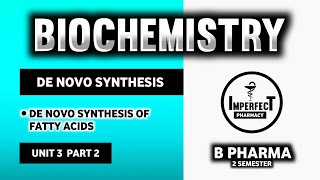 De Novo Synthesis Of Fatty Acids  Fatty Acids  Lipids Metabolism  Biochemistry  B Pharma [upl. by Okubo585]