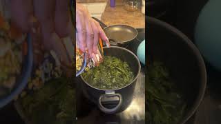 Thanksgiving Dinner cooking greens [upl. by Laws]