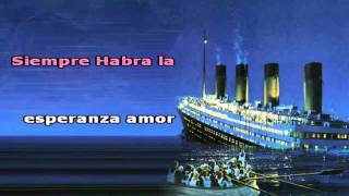 Titanic  Celine Dion  Karaoke  Spanish Version [upl. by Pickard]