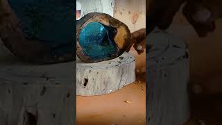 Making beautiful lamp out of driftwood and resin [upl. by Chin]