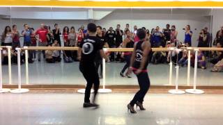 Dominican Bachata Dance  Antony Santos El Tiguere and Kimberly Rivera [upl. by Hafeenah890]