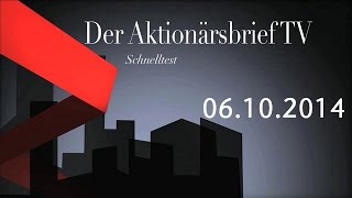 06102014  Schnelltest Der Aktionärsbrief TV [upl. by Ause]