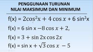 nilai maksimum dan minimum fungsi trigonometri [upl. by Halihs]