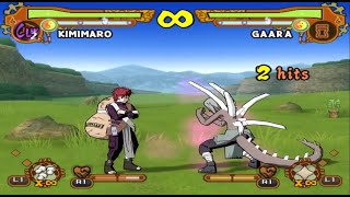 Kimimaro Vs Gaara  Naruto Shippuden Ultimate Ninja 5 PS2 [upl. by Yesak]