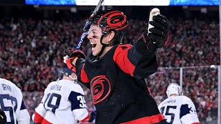 Kotkaniemi scores Canes 1st outdoor goal [upl. by Postman468]