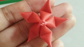 DIY straw craft 2  how to make flowers with drinking straw step by step [upl. by Annecorinne118]