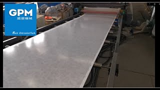 Polygranite Sheet Making Machine Polymarble Sheet Manufacturing Process Pvc Marble Sheets Sticker [upl. by Aicenod262]