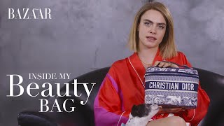 Cara Delevingne  Inside my beauty bag  Bazaar UK [upl. by Raddy37]