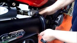 DUCATI MONSTER 696 796 1100 GPR ISTRUZIONI MONTAGGIO GPR FITTING INSTRUCTIONS [upl. by Suivat]